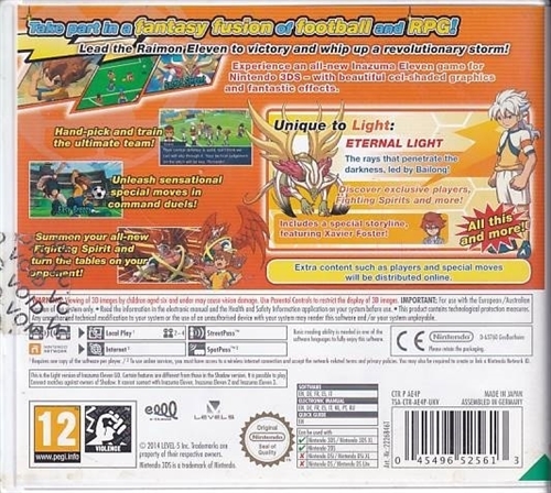 Inazuma Eleven GO Light - Nintendo 3DS Spil - (A Grade) (Genbrug)